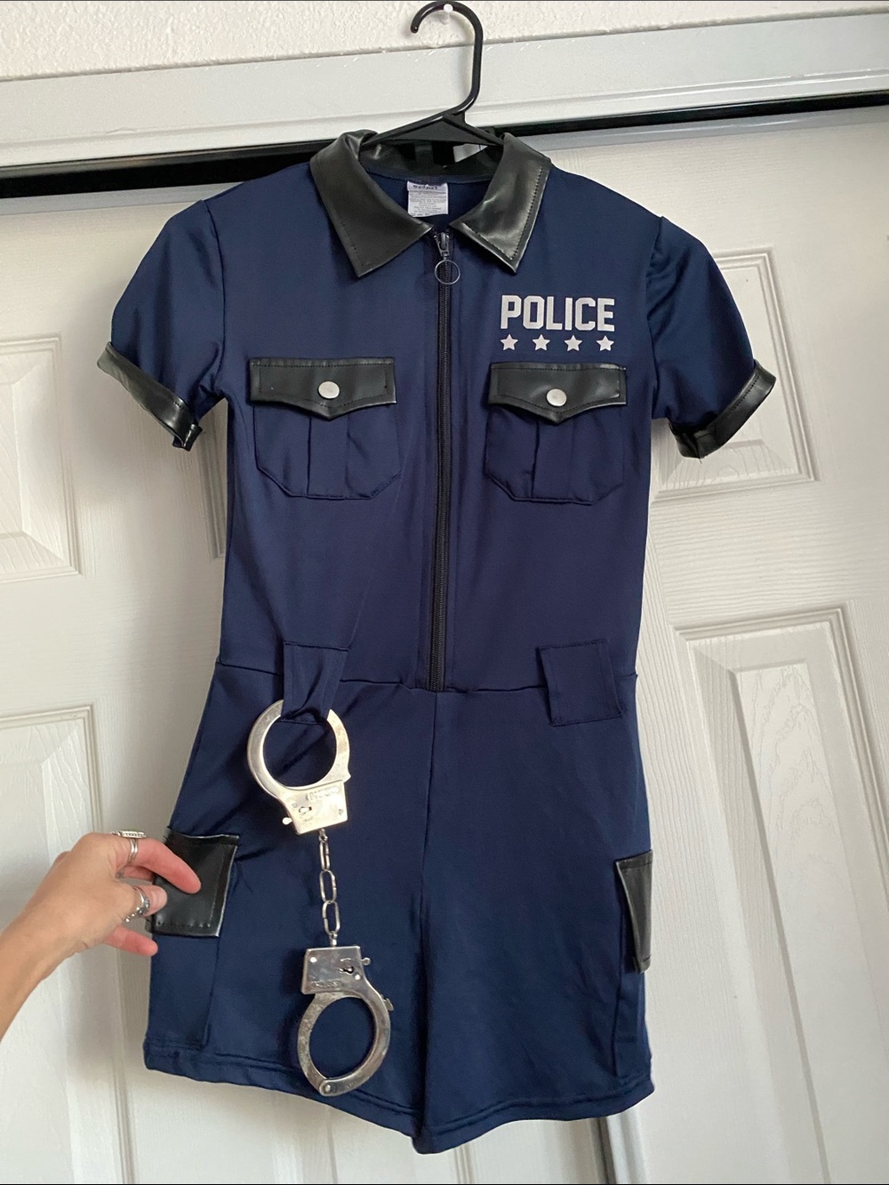 🌙 Spirit Navy Police-Inspired Women’s Romper Costume Extra Small - Picture 7 of 9